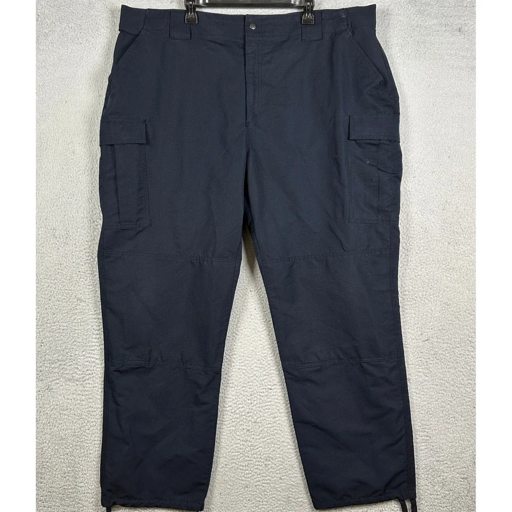 5.11 Tactical Pants Mens 48X32 Navy Blue Ripstop Cargo Workwear Utility Straight